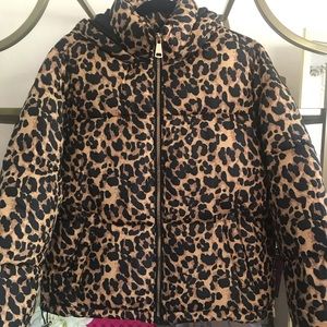 Leopard puffer jacket